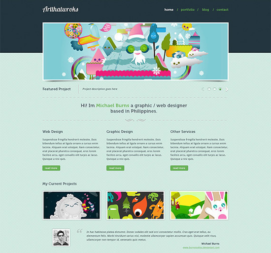 学习如何转换Artthatworks，PSD为HTML
